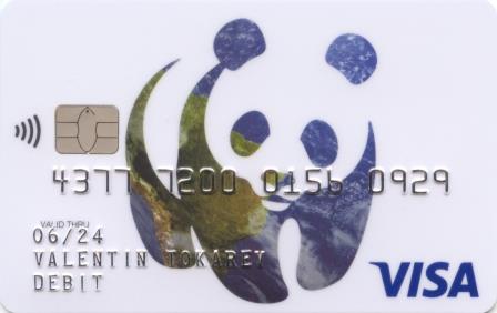 Card with a panda picture «VISA WWF» of Valentine A. Tokarev